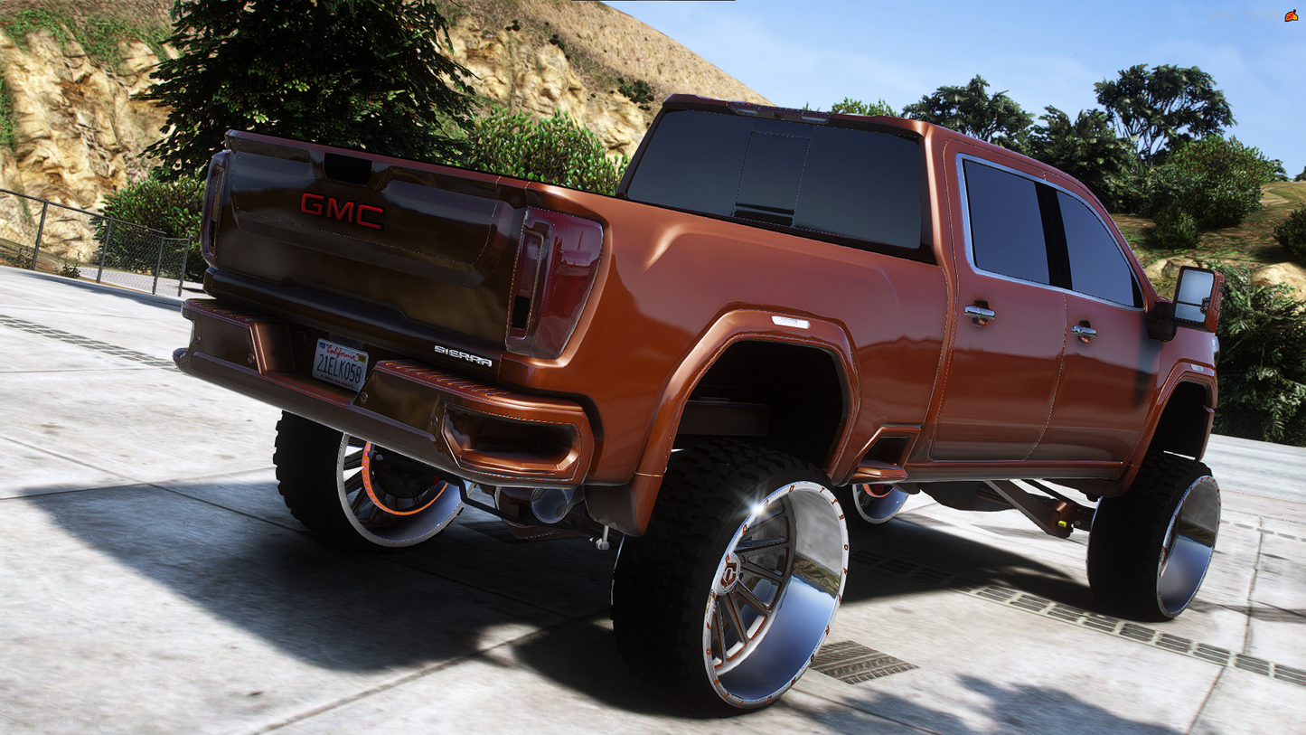 Lifted GMC Sierra 2500HD Crew Cab On TIS Off-Road Forged Wheels