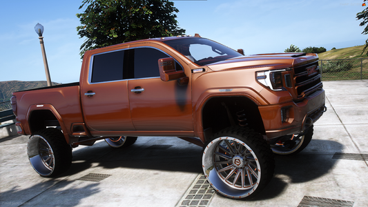 Lifted GMC Sierra 2500HD Crew Cab On TIS Off-Road Forged Wheels