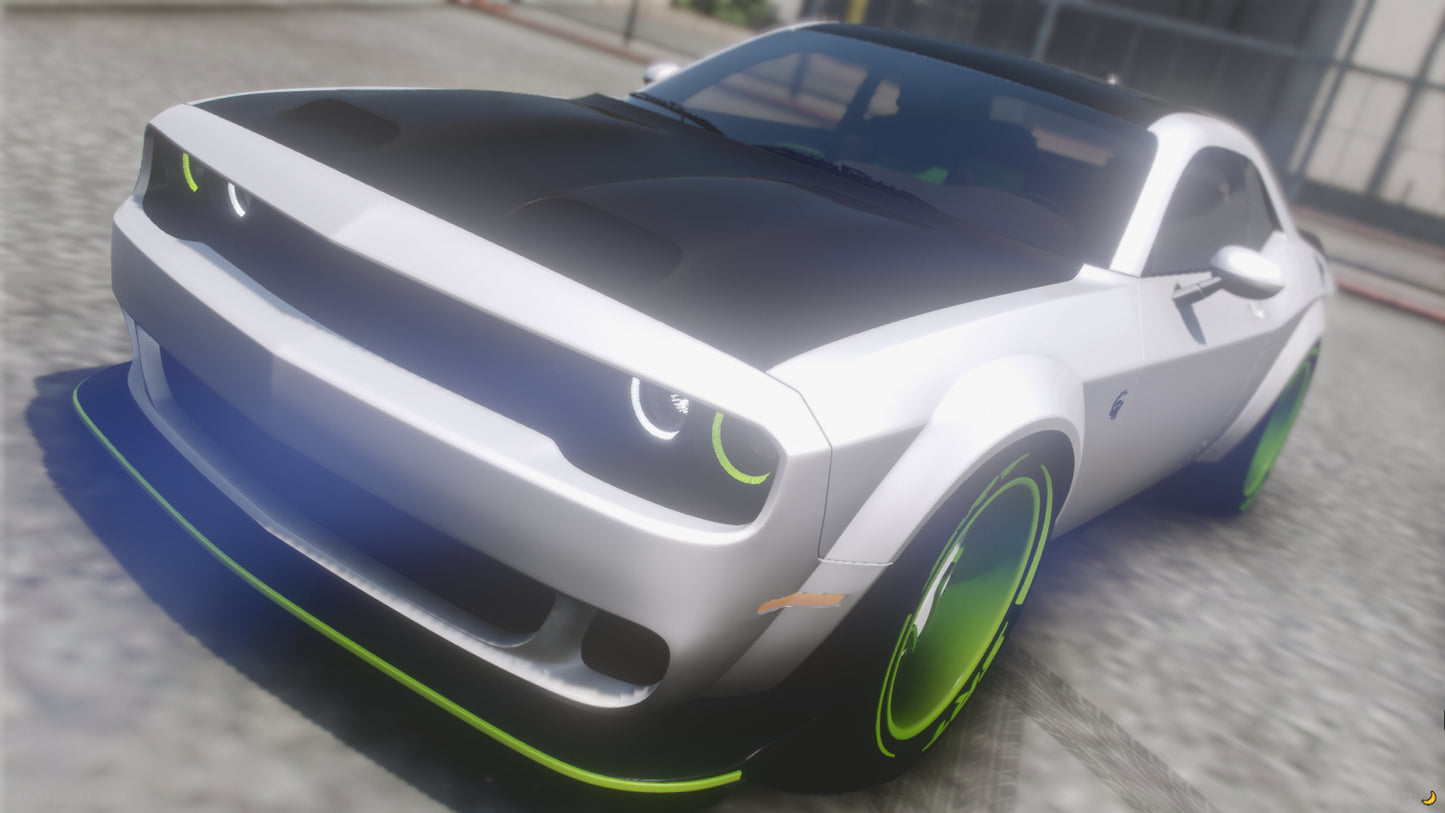 Demon Redeye Challenger Custom Tires and Forgiatos