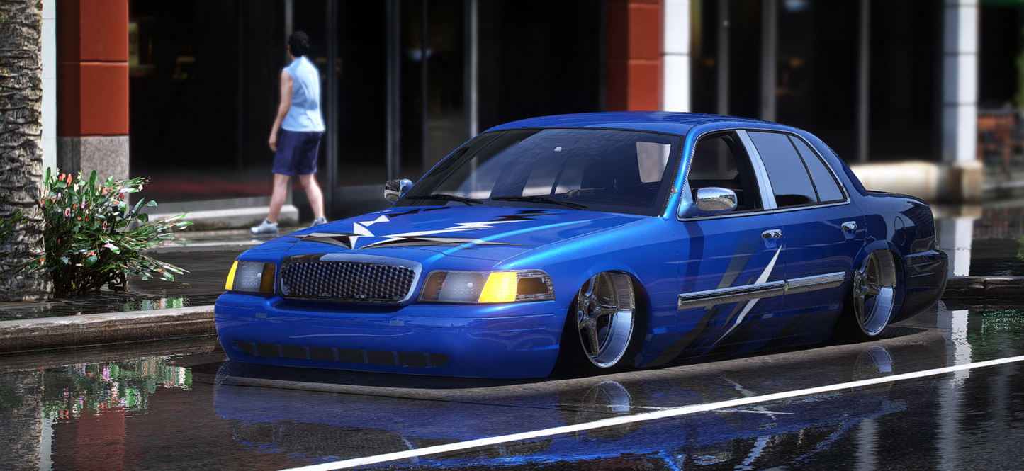 Ford Victoria Crown Slammed V8 Engine Swap (5 Seater + Liveries)