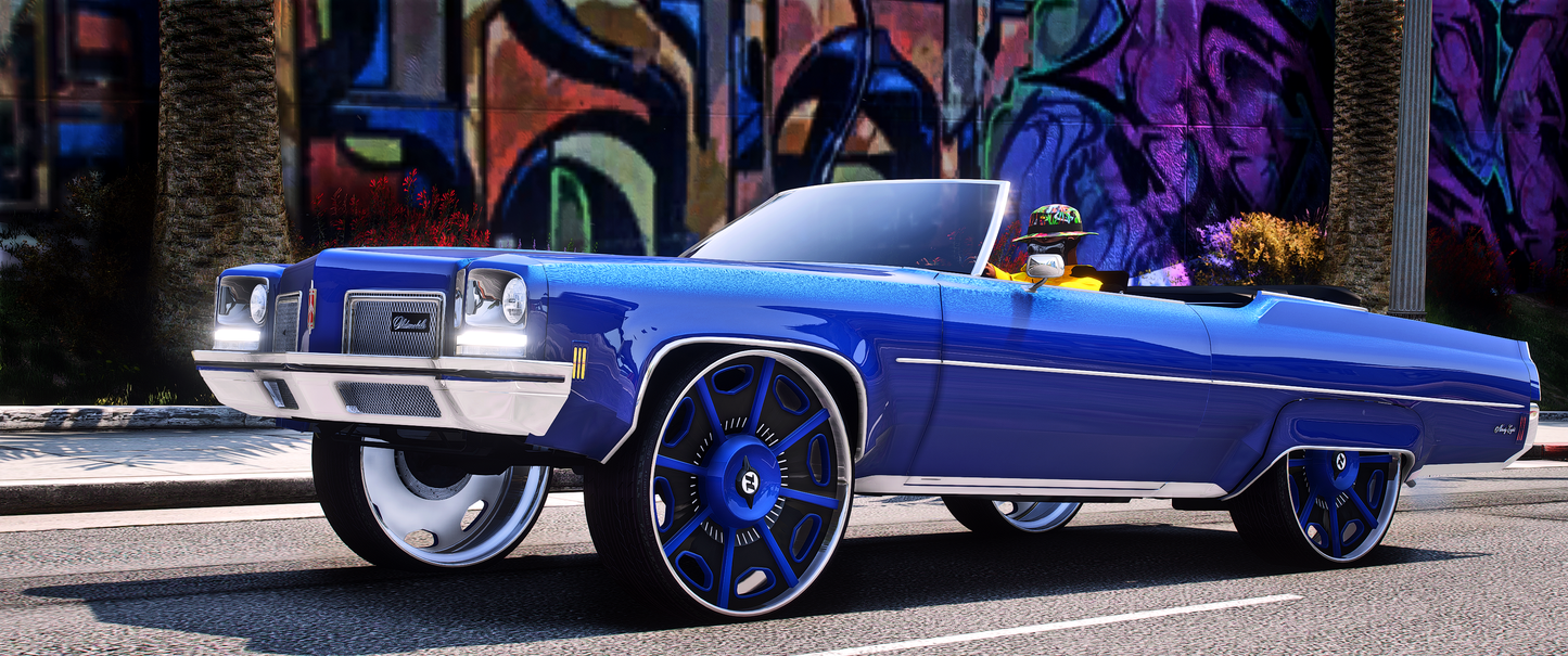 Oldsmobile Delta98 Vert Donk 1972 [Animation Roof]