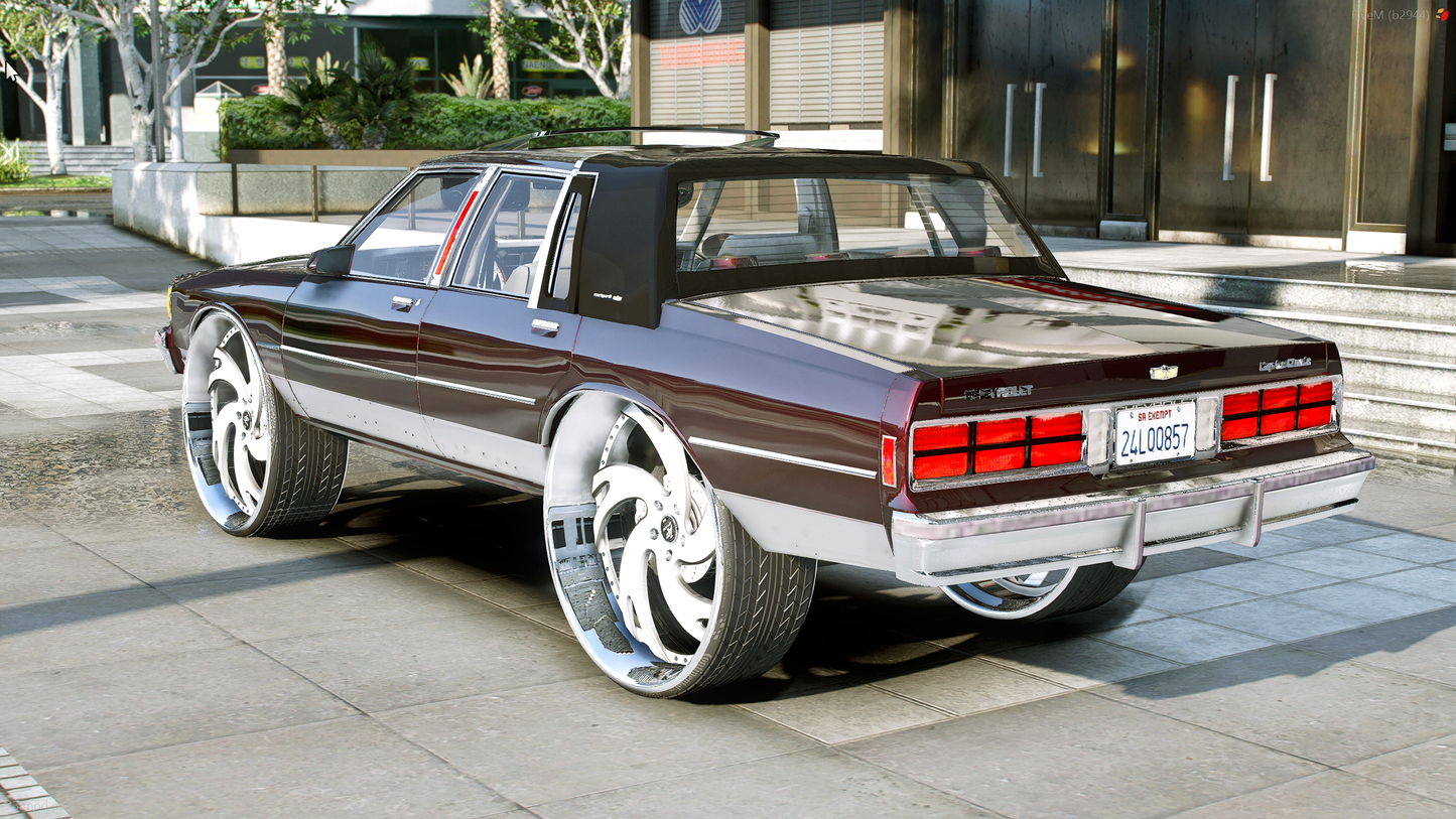 Custom 1986 Chevrolet Brougham On Armani Forged Rim