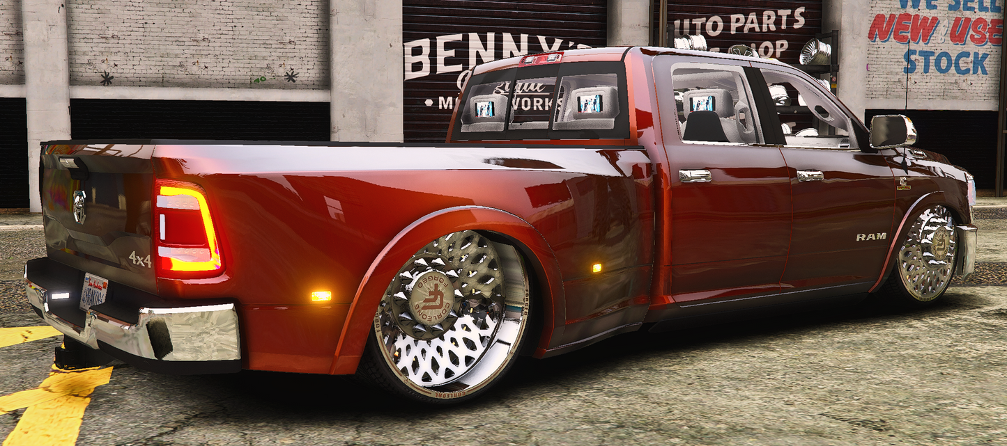 Custom Slammed Dually Dodge Ram 3500 On Corleone Forged Wheels – AIO ...