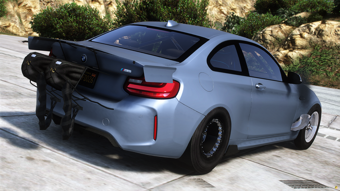 Big Turbo LS Swapped Drag BMW M2 On Slicks