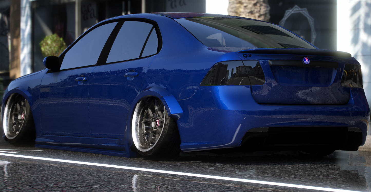 Saab 9-3 Sedan Turbo Stanced Widebody (2JZ Engine Swap + 5 Seater)