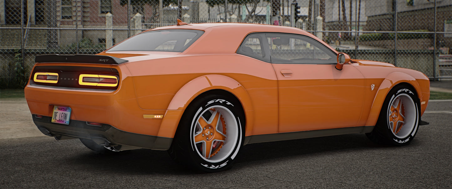 Demon Redeye Challenger Custom Tires and Forgiatos