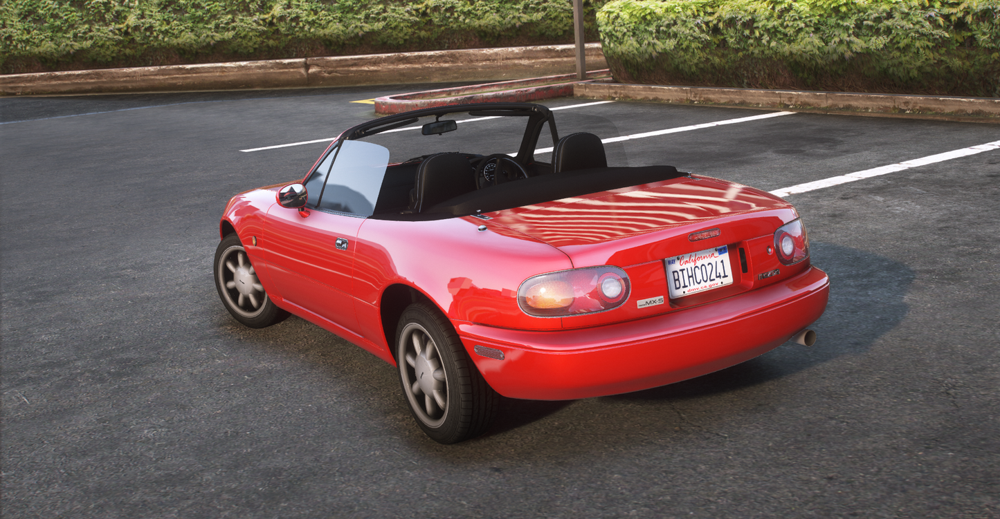 Mazda MX-5 Miata NA 1990 (Tuning + Animated Roof + Liveries)