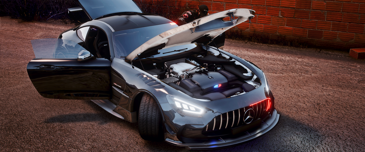 Mercedes AMG GT-R Black Series Police Modern Lights