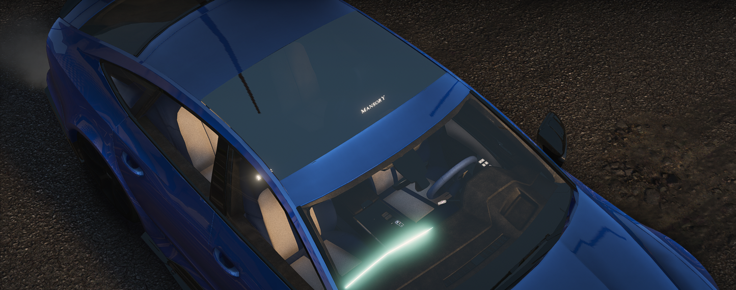 Audi RS7 Performance Animated Taillights & Interactive Side Mirrors + Maxton Design Kit & Mansory Seats