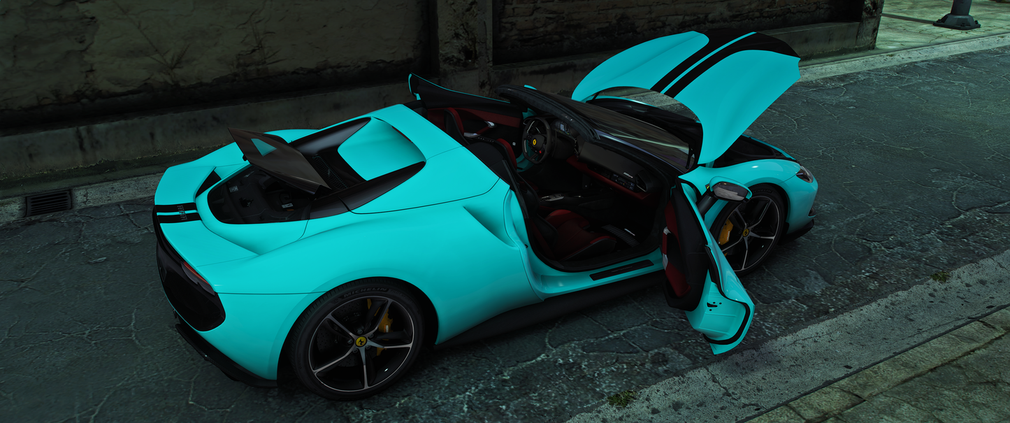 2023 Ferrari 296 GTS Spider [Animation Roof]