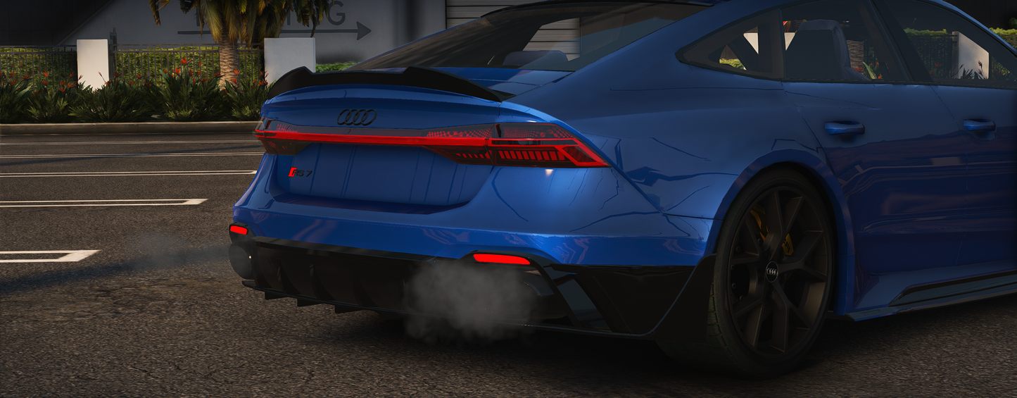 Audi RS7 Performance Animated Taillights & Interactive Side Mirrors + Maxton Design Kit & Mansory Seats