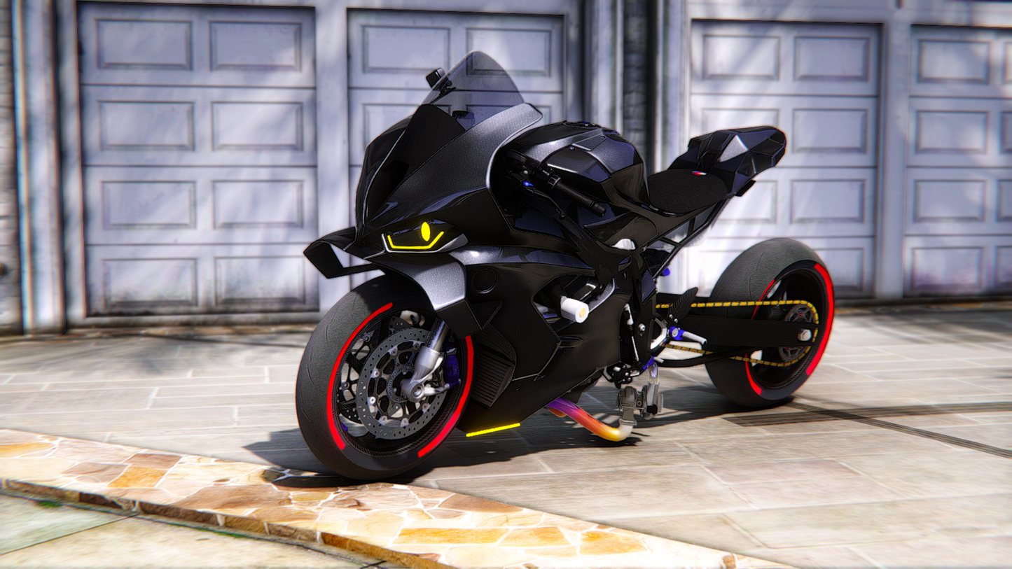 BMW M1000RR Stretched Twin Turbo with Custom Exhausts